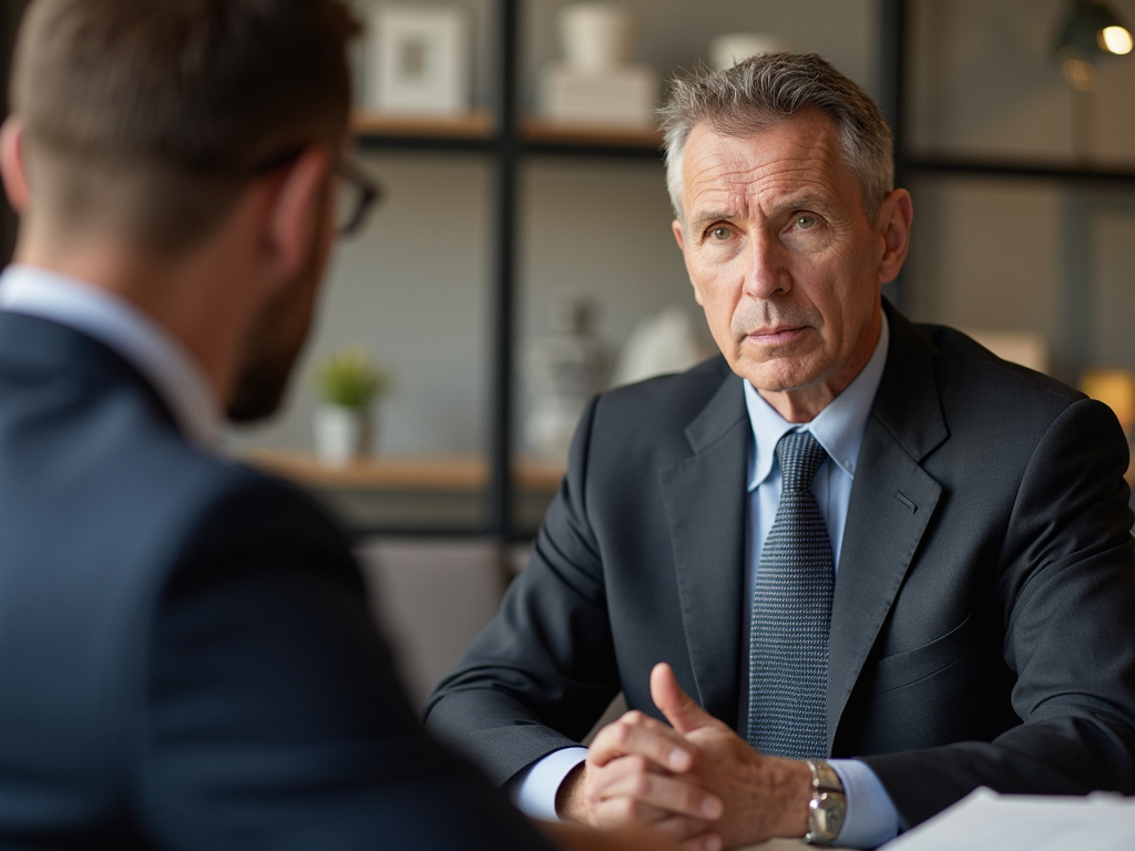 Attorney with client — los angeles head-on collision lawyer