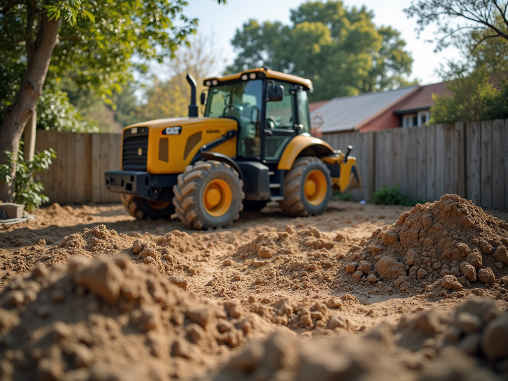 Backyard construction site — home additions austin tx