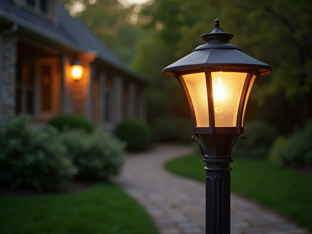 Backyard pathway lamp — all-in-two solar lights