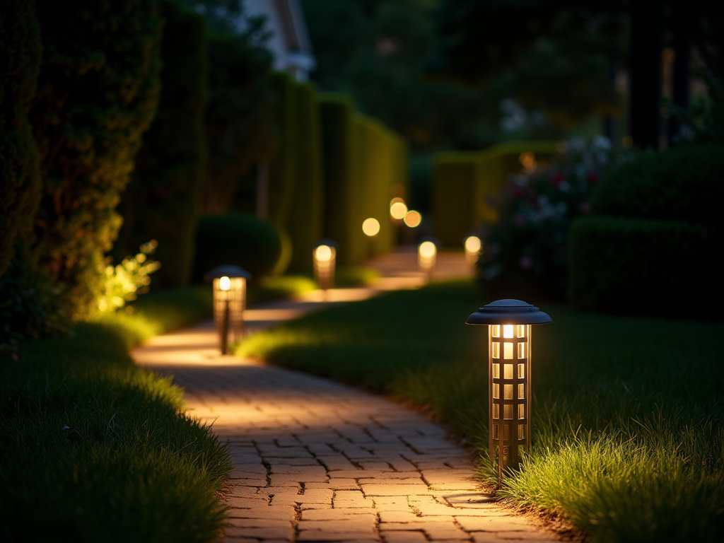 Backyard pathway lighting — all-in-two solar lights