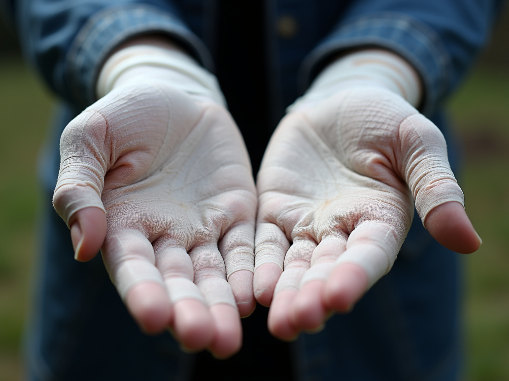 Bandaged hands — burn injury lawyer phoenix