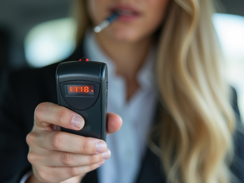 Breathalyzer device — field sobriety test