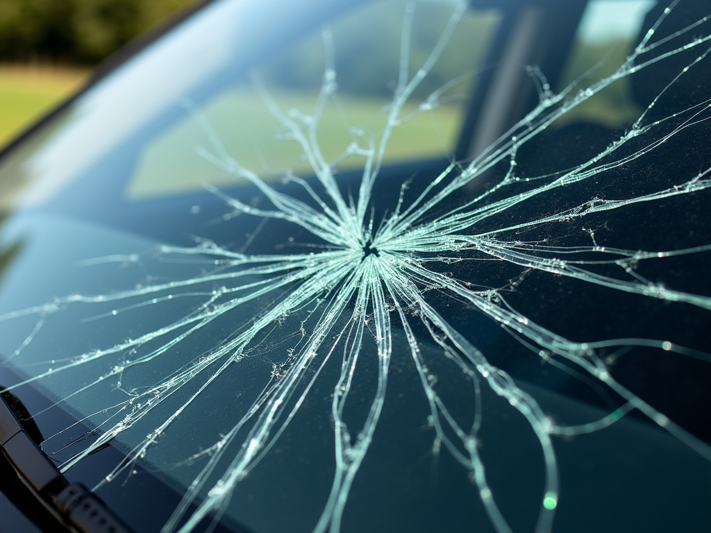 Broken windshield glass — los angeles head-on collision lawyer