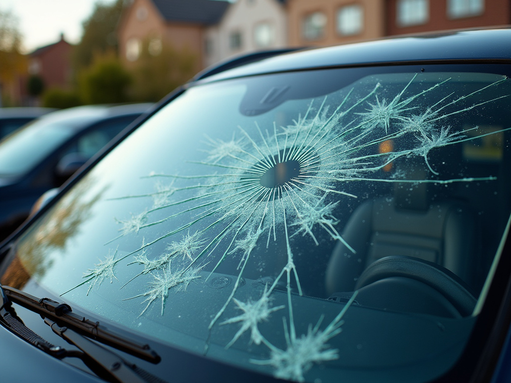 Broken windshield — los angeles car accident lawyer
