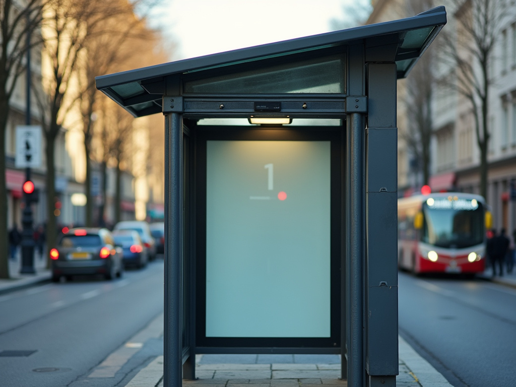 Bus shelter — bus station solar lighting