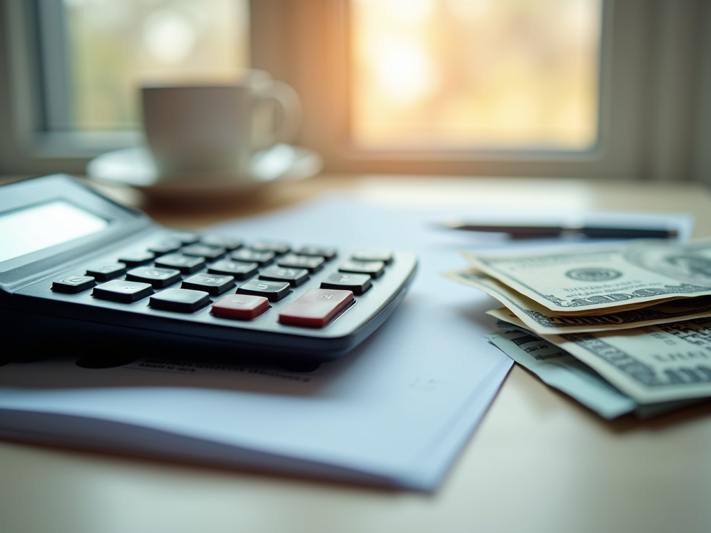 Calculator and bills — car title loans Waco
