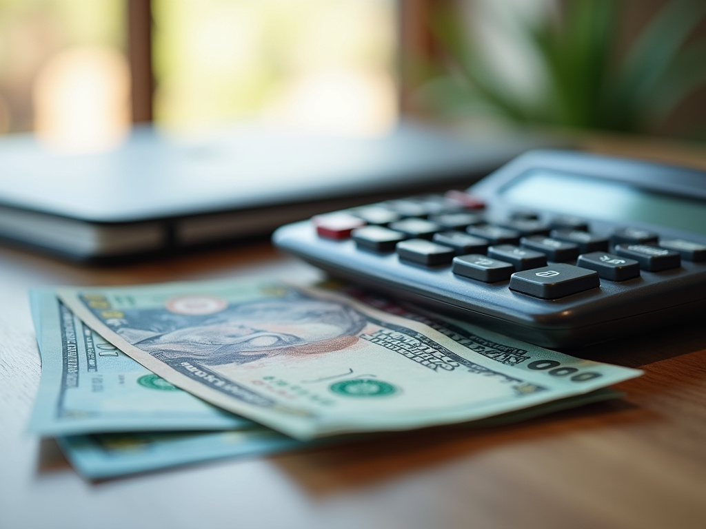 Calculator and bills — car title loans Waco