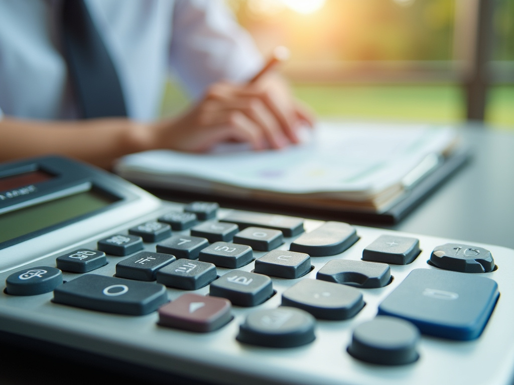 Calculator and bills — car title loans Waco