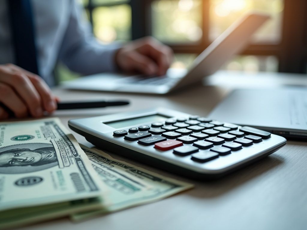 Calculator and bills — car title loans Waco