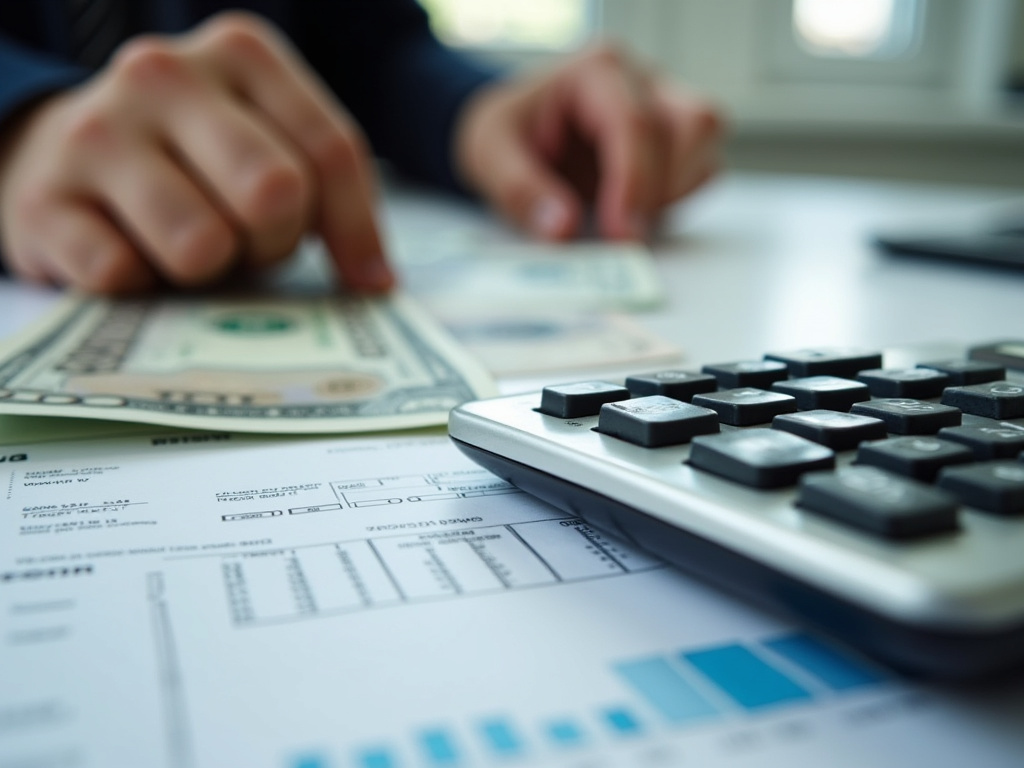 Calculator and bills — motorcycle title loans Waco
