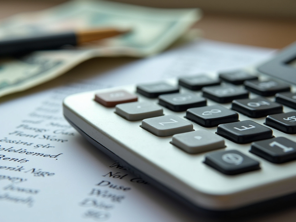 Calculator and bills — title loans Bellmead