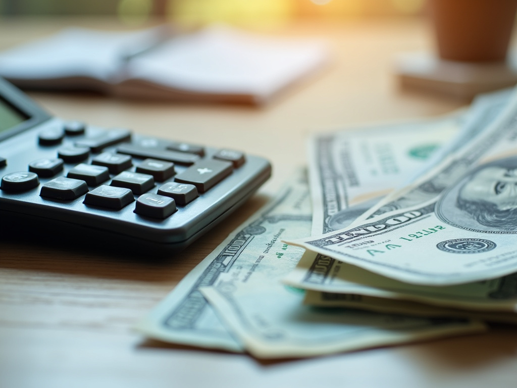 Calculator and bills — title loans Bellmead