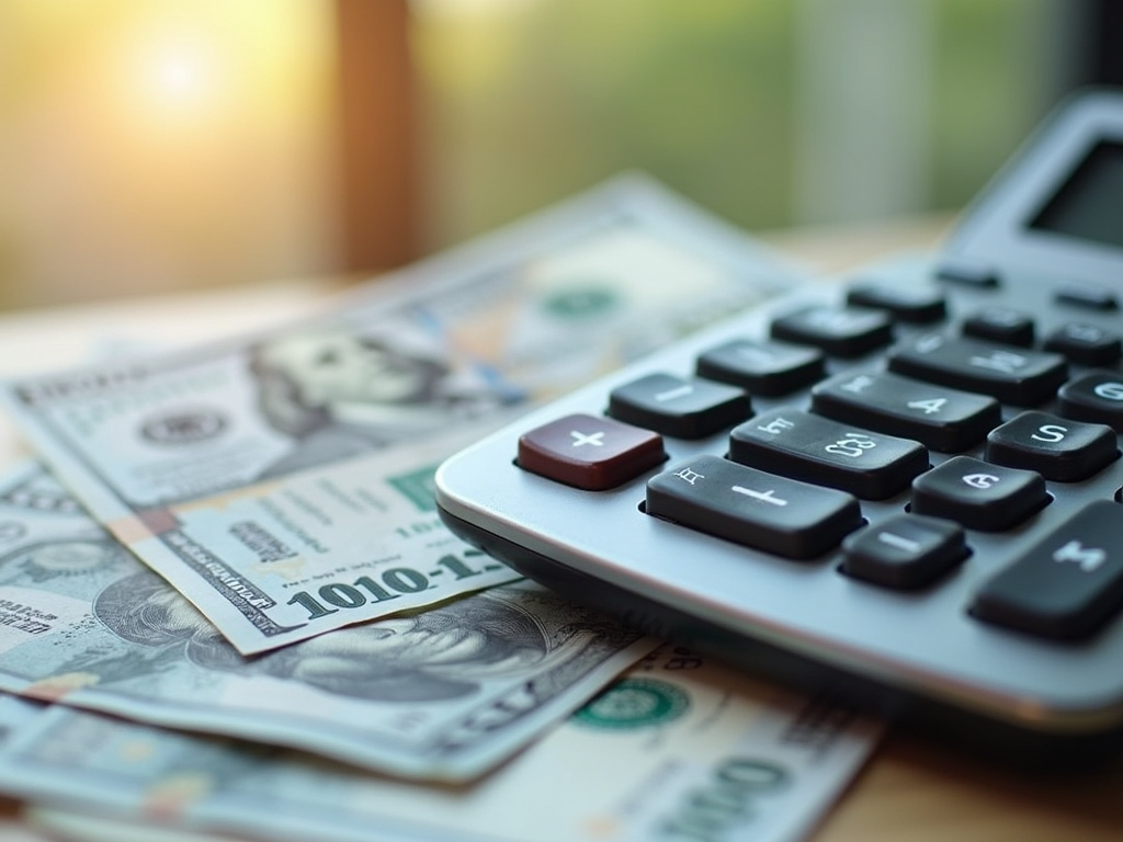 Calculator and bills — title loans Bellmead