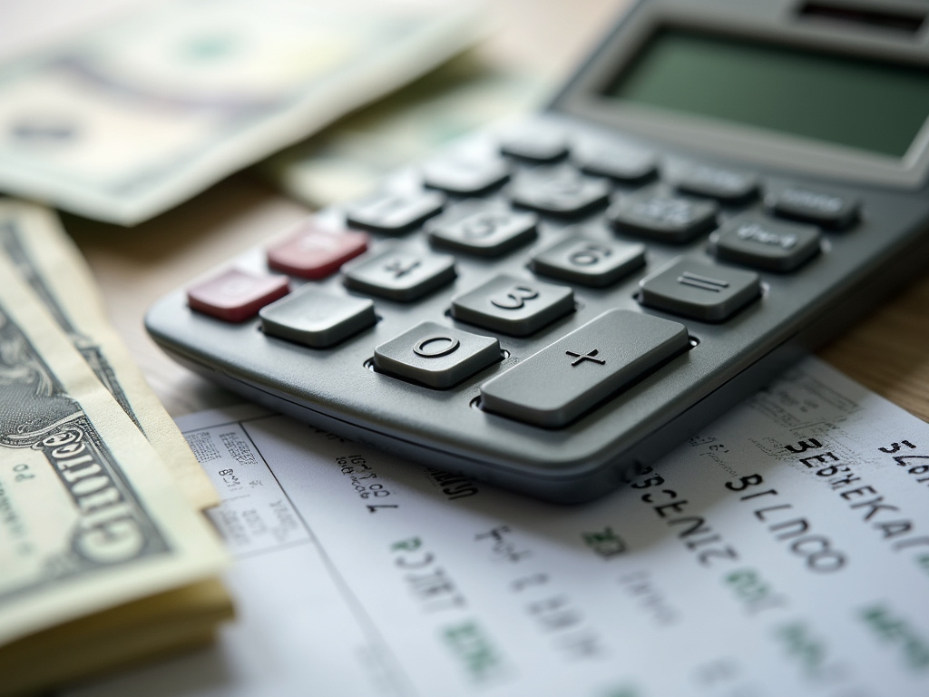 Calculator and bills — title loans Bellmead
