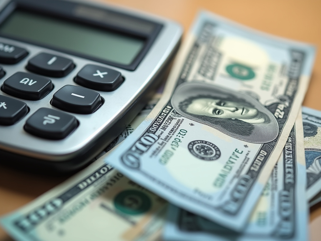 Calculator and bills — title loans Bellmead