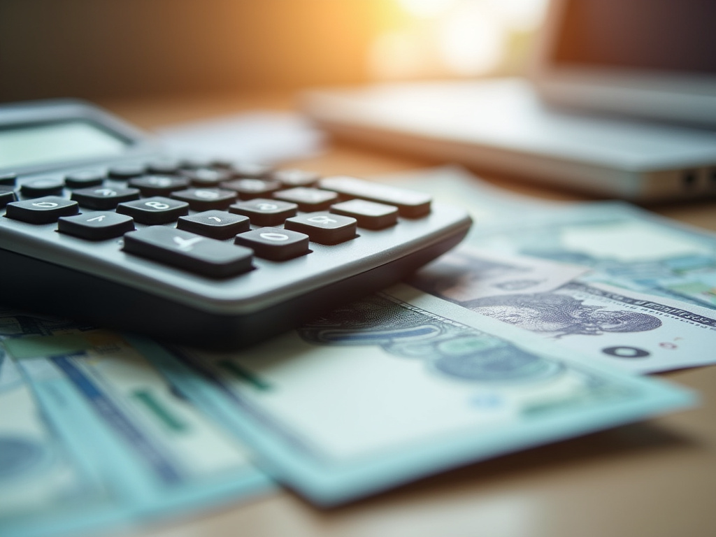 Calculator and bills — title loans China Spring