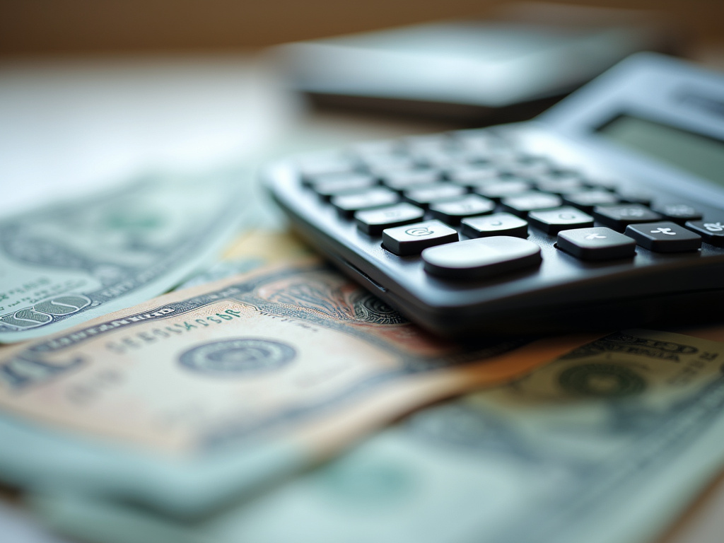 Calculator and bills — title loans China Spring