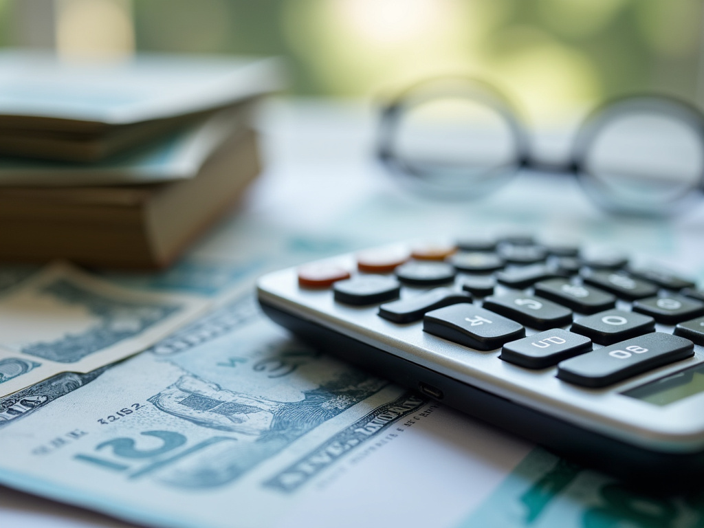 Calculator and bills — title loans China Spring