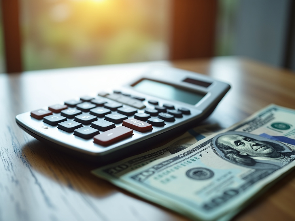 Calculator and bills — title loans China Spring