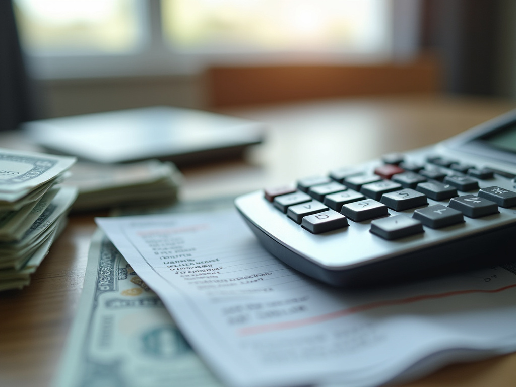 Calculator and bills — title loans Hewitt