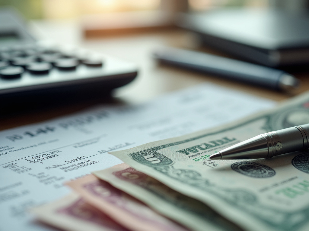 Calculator and bills — title loans Hewitt