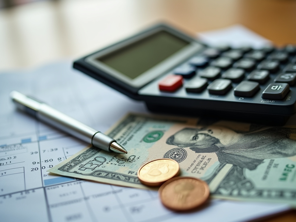Calculator and bills — title loans Hewitt
