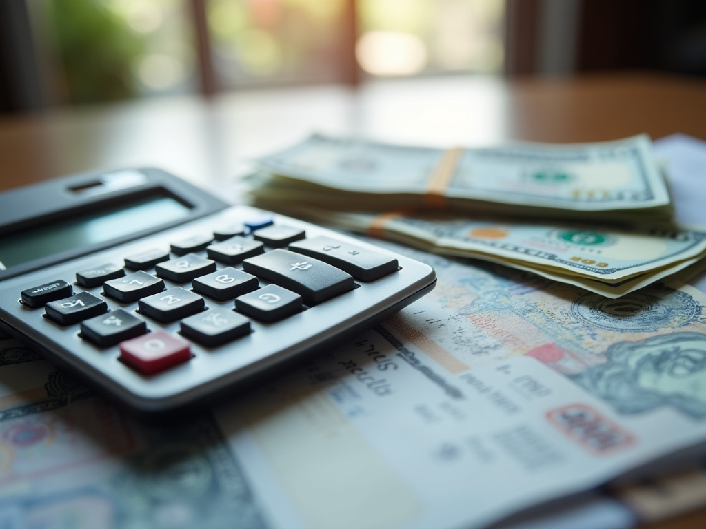 Calculator and bills — title loans Hewitt