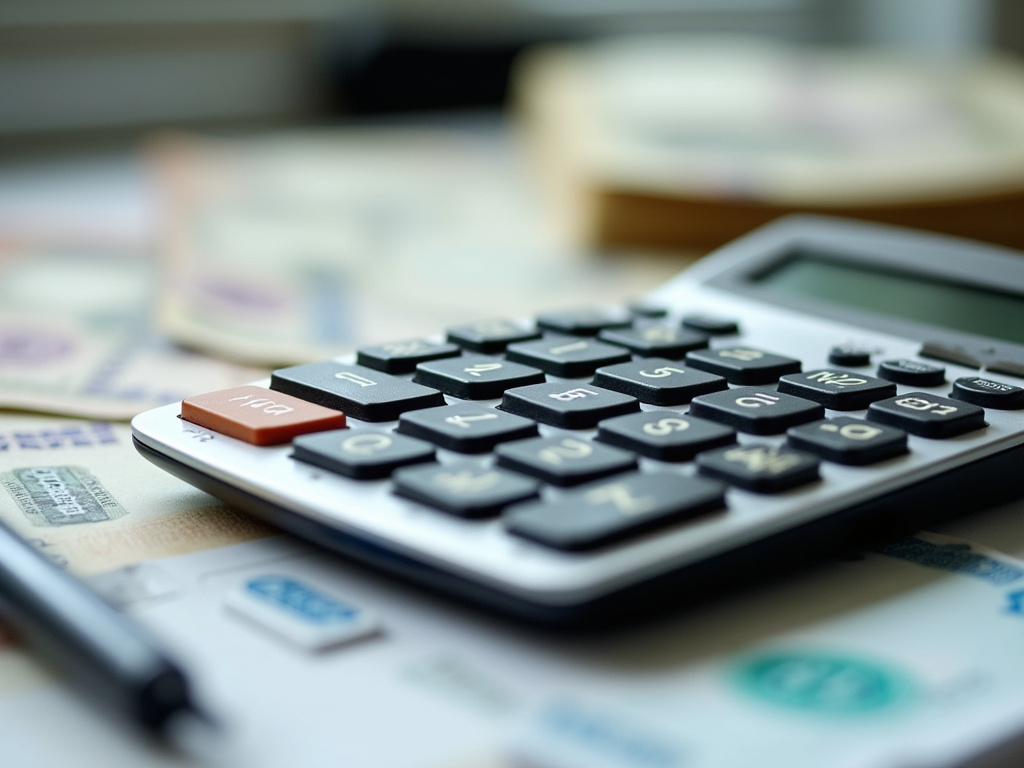 Calculator and bills — title loans Lacy Lakeview