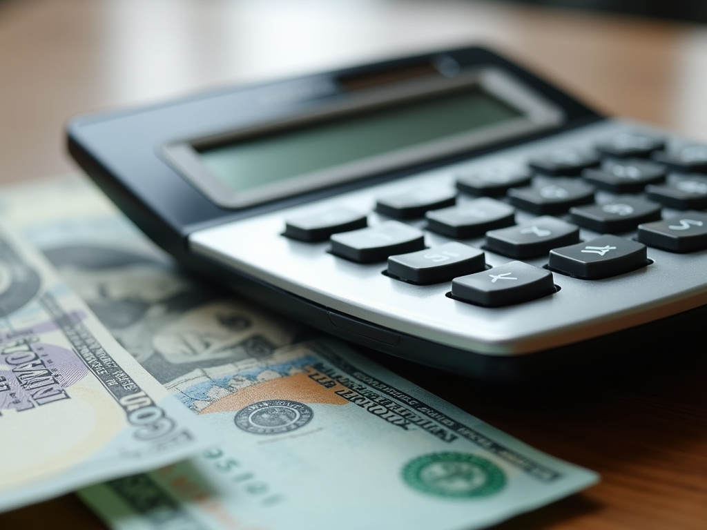 Calculator and bills — title loans Lacy Lakeview