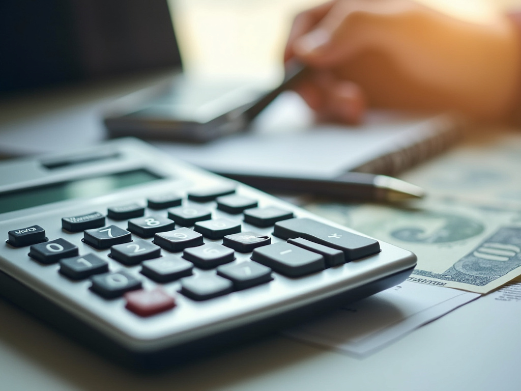 Calculator and bills — title loans Lacy Lakeview