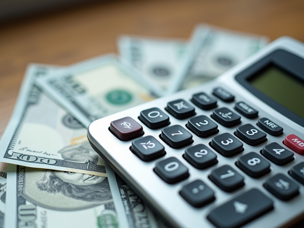 Calculator and bills — title loans Lacy Lakeview