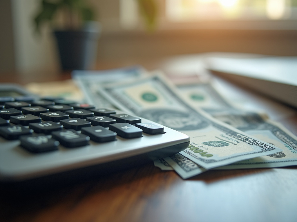 Calculator and bills — title loans McGregor