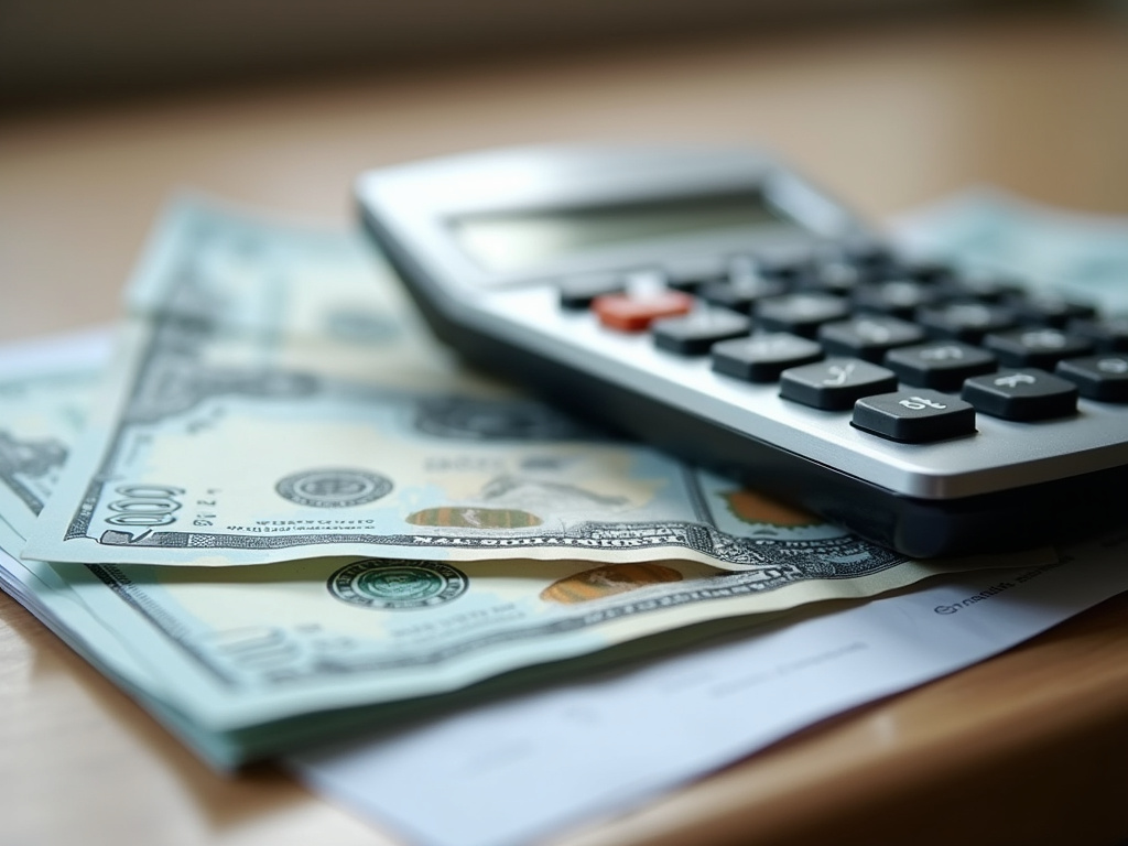 Calculator and bills — title loans McGregor