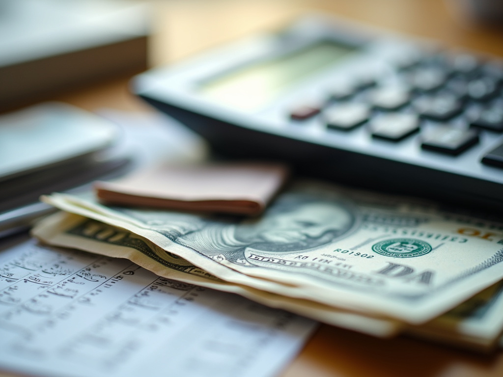 Calculator and bills — title loans McGregor