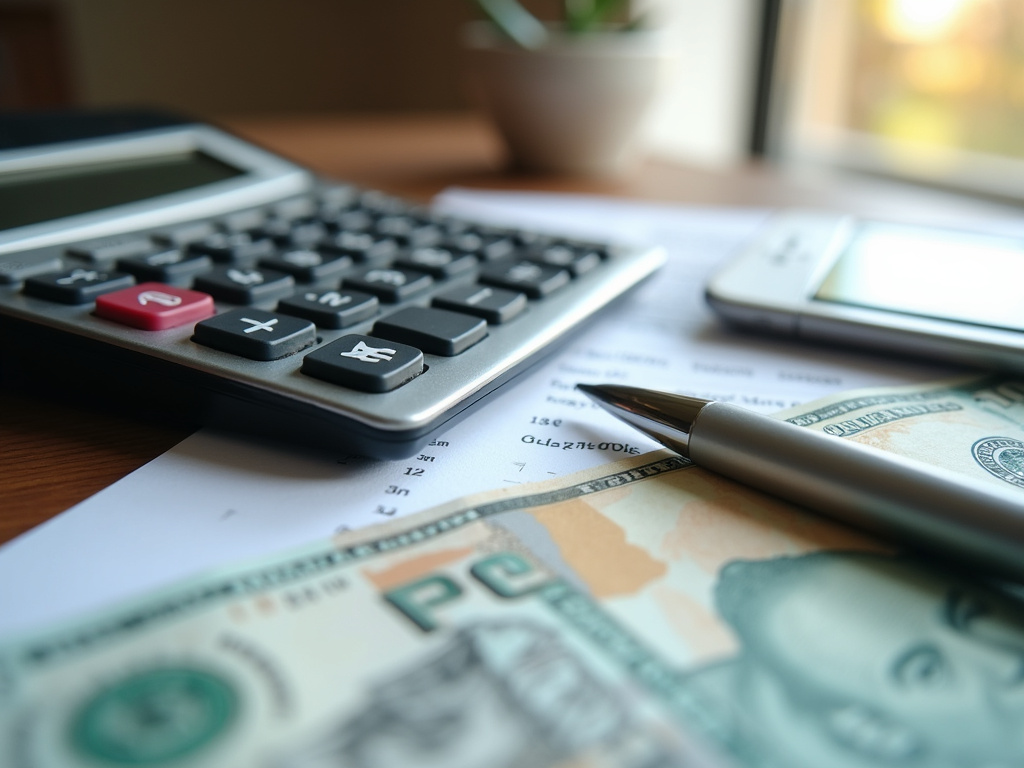 Calculator and bills — title loans McGregor
