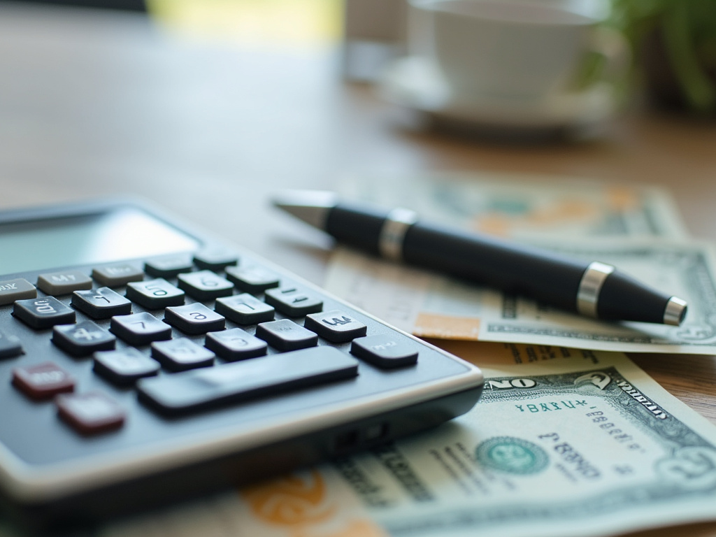 Calculator and bills — title loans McGregor