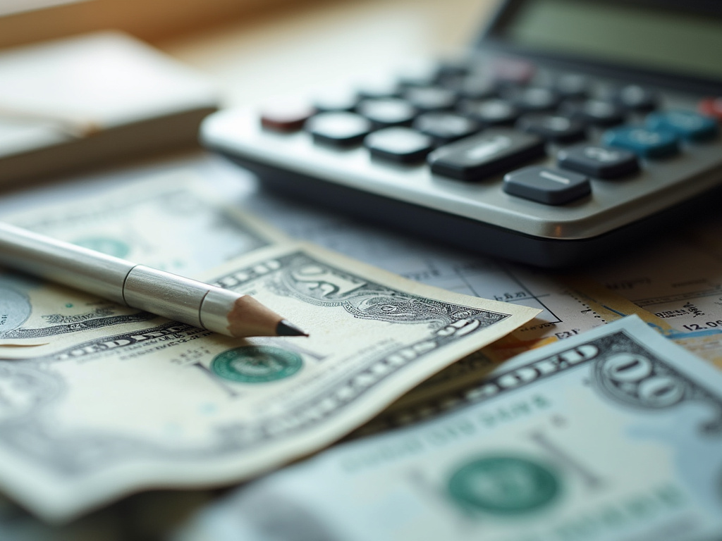 Calculator and bills — title loans McGregor