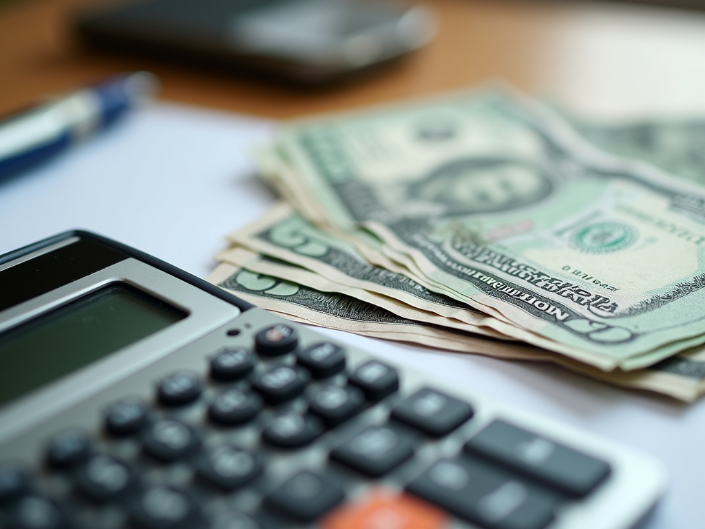 Calculator and bills — title loans McGregor