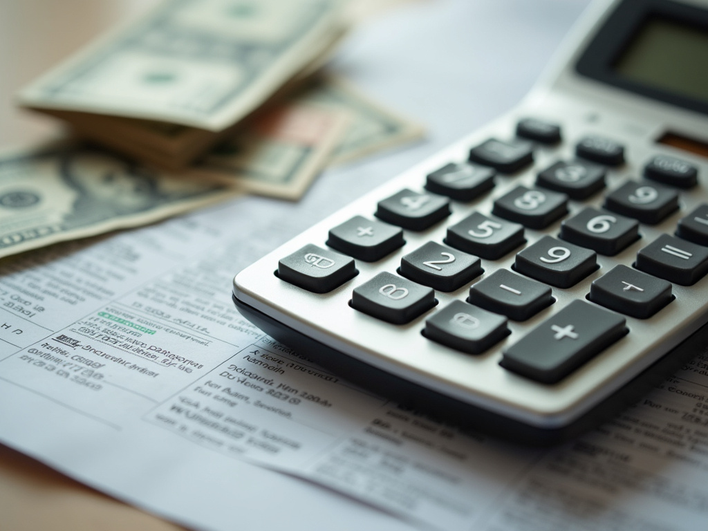 Calculator and bills — title loans McGregor