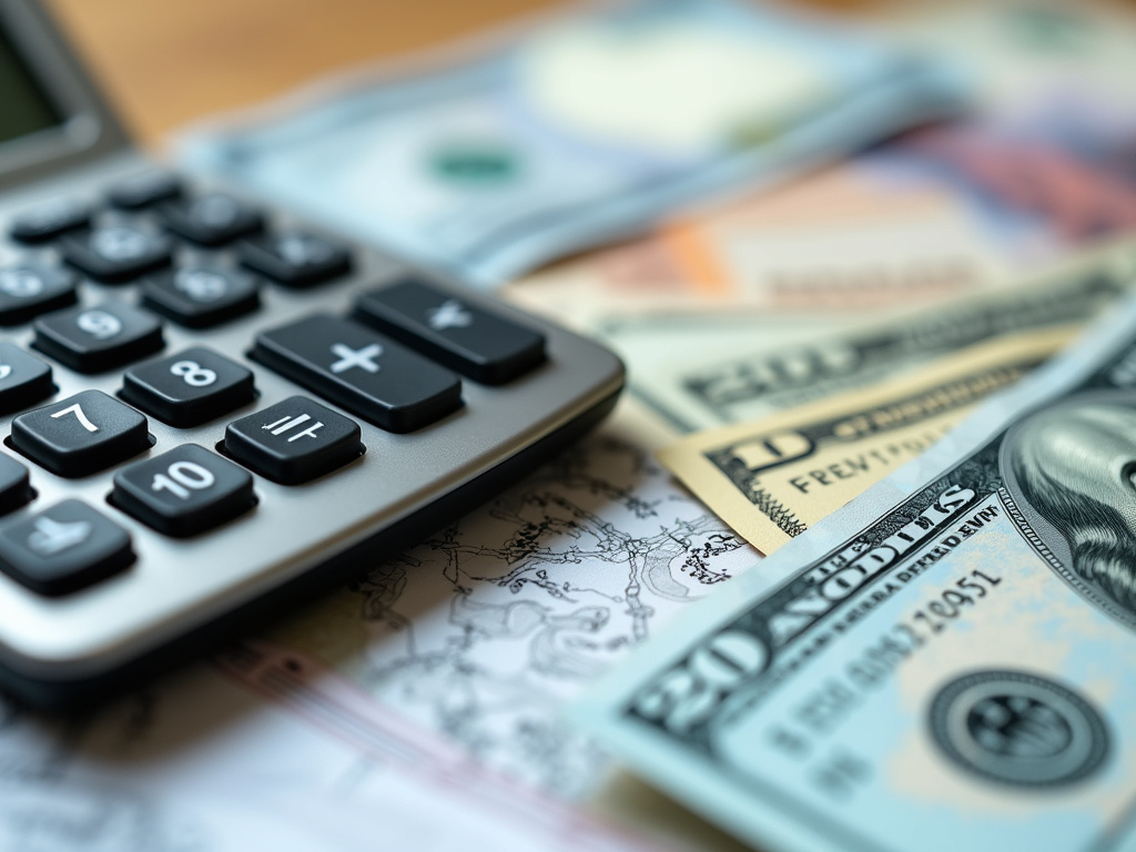 Calculator and bills — title loans McGregor