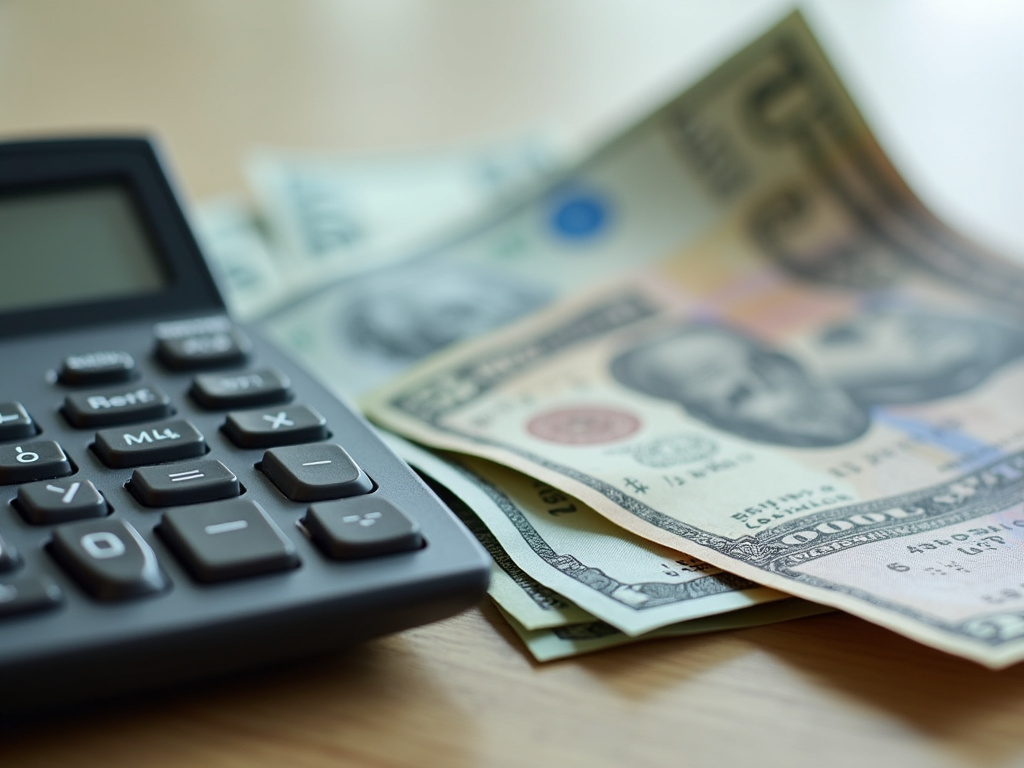 Calculator and bills — title loans Woodway
