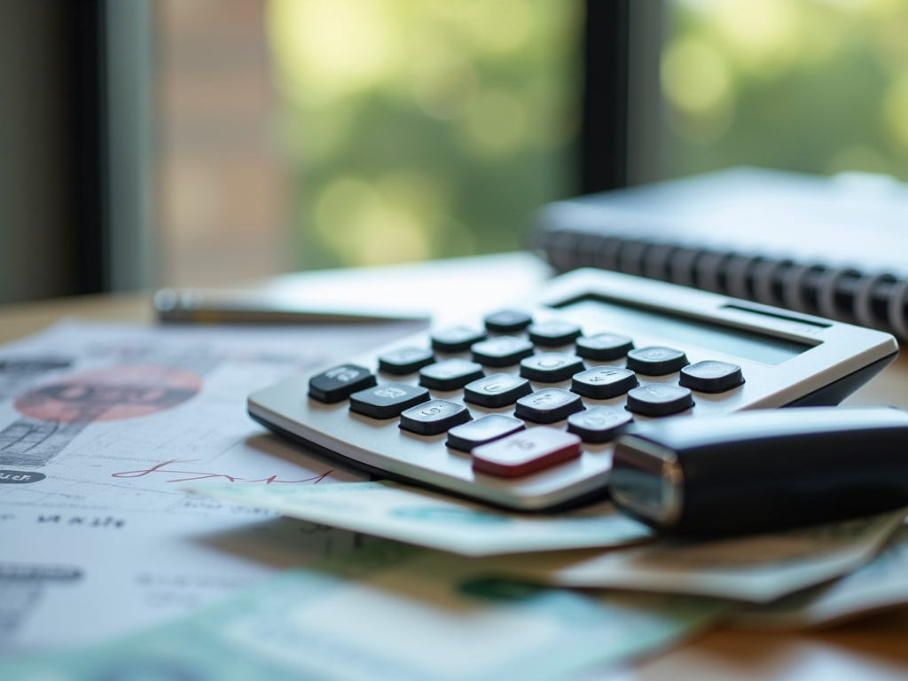 Calculator and bills — title loans Woodway