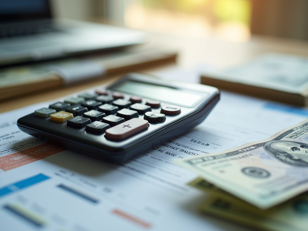 Calculator and bills — title loans Woodway