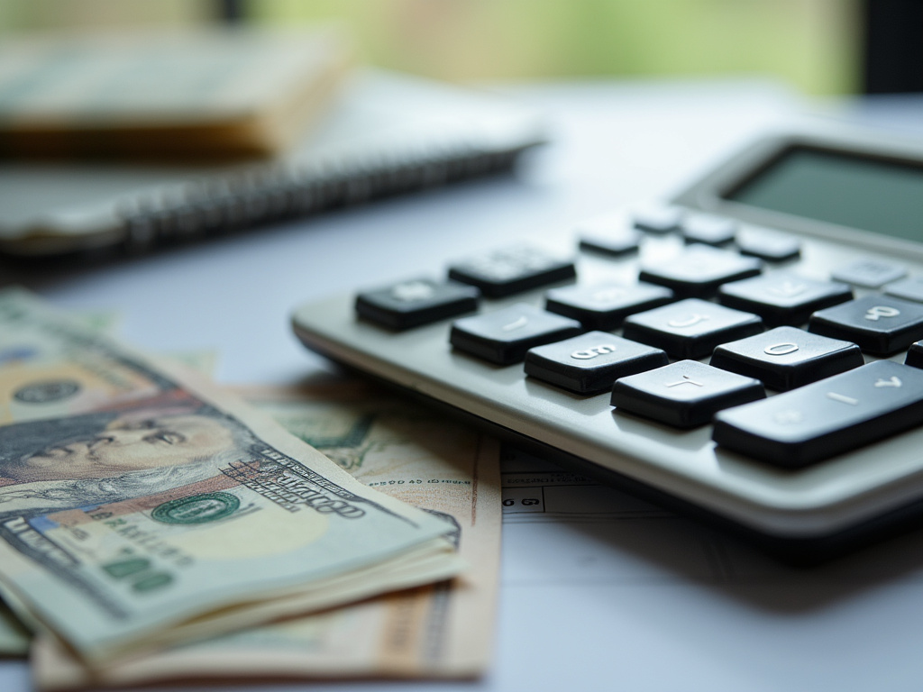 Calculator and bills — title loans Woodway