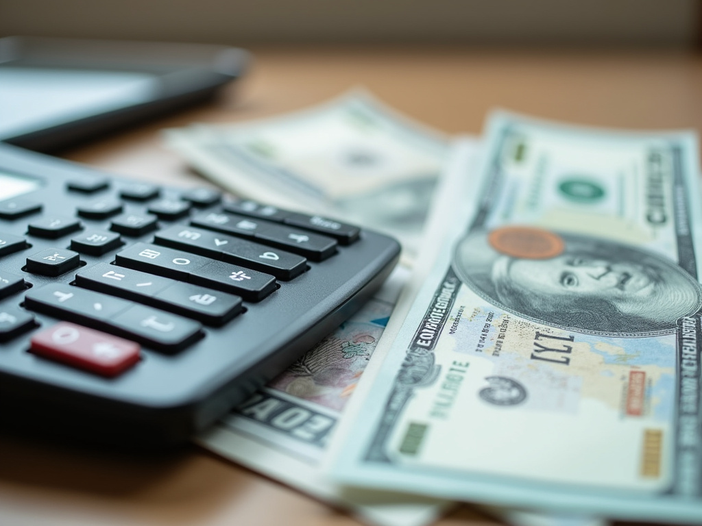 Calculator and bills — title loans Woodway