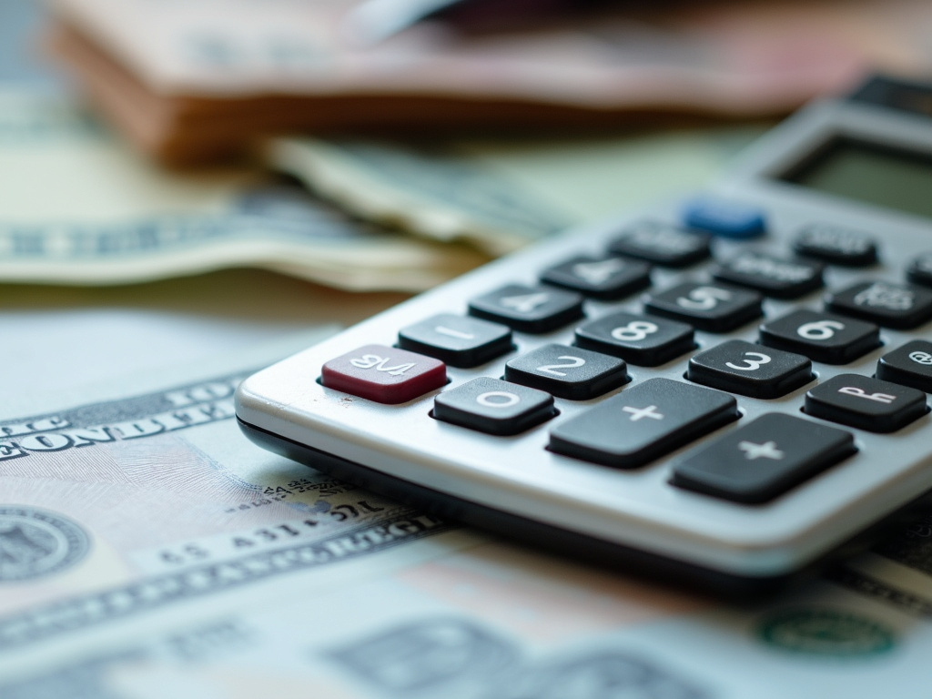Calculator and bills — title loans Woodway