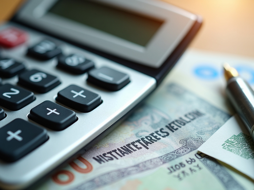 Calculator and bills — title loans Woodway