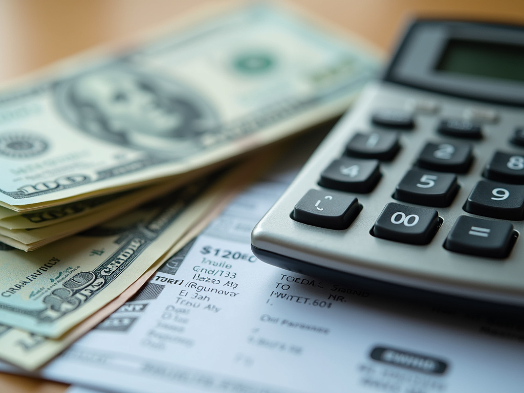 Calculator and bills — truck title loans Waco