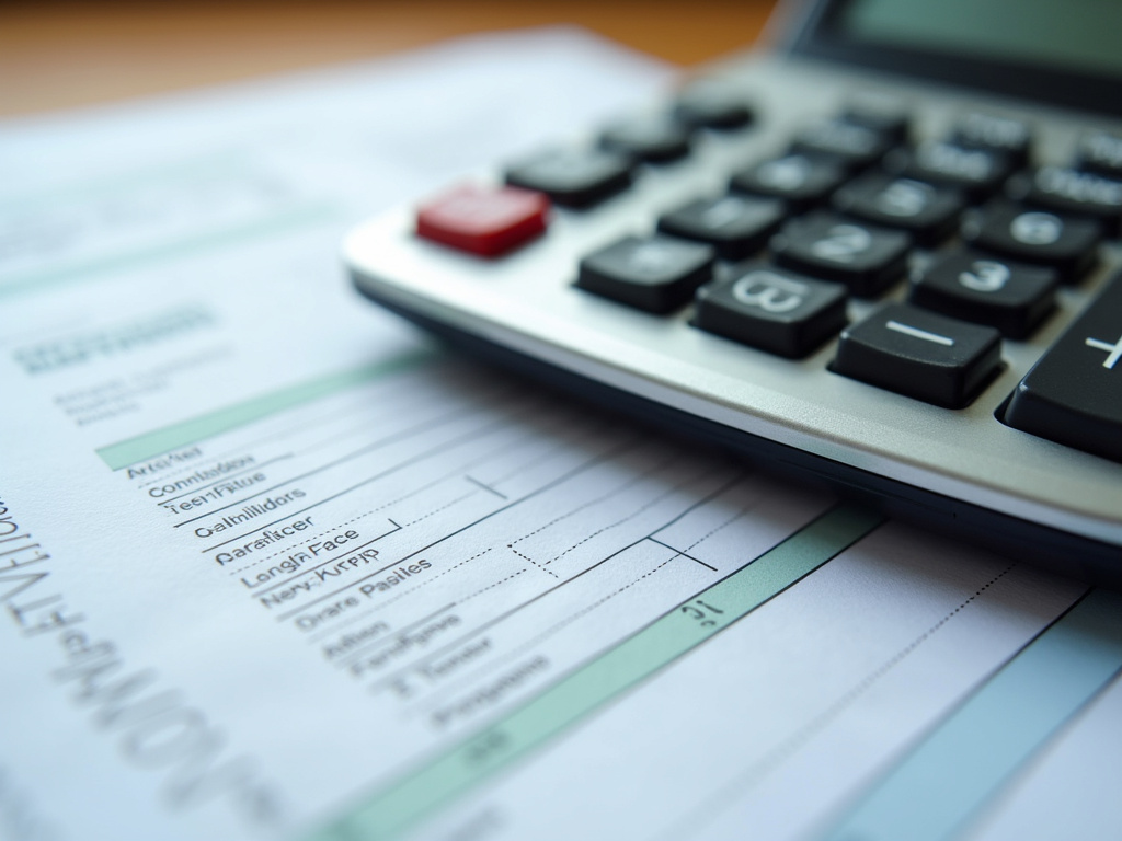 Calculator and paperwork — title loans Hewitt