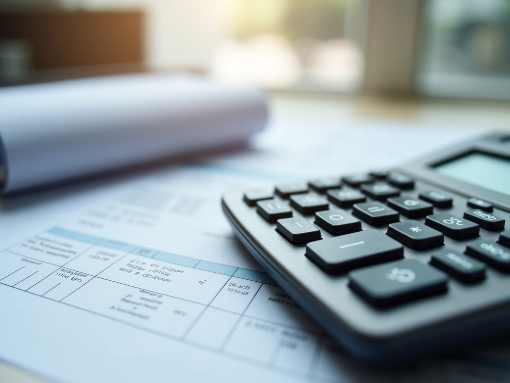 Calculator and paperwork — title loans Lacy Lakeview